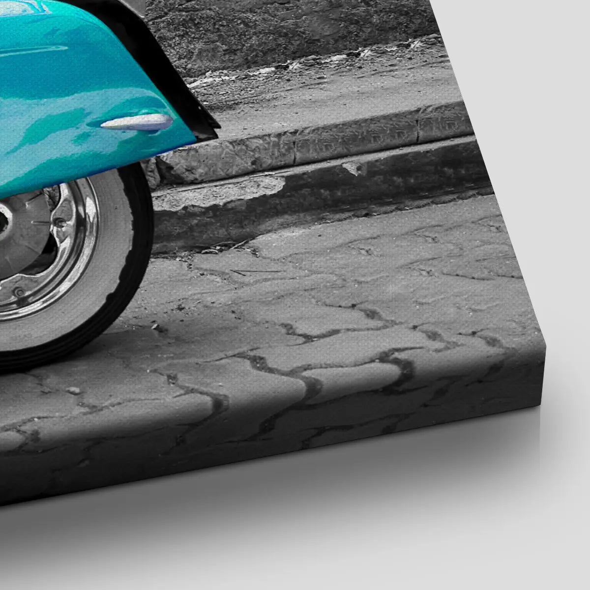 Turquoise Vespa Scooter Wall Art Canvas Print-Stunning Canvas Prints