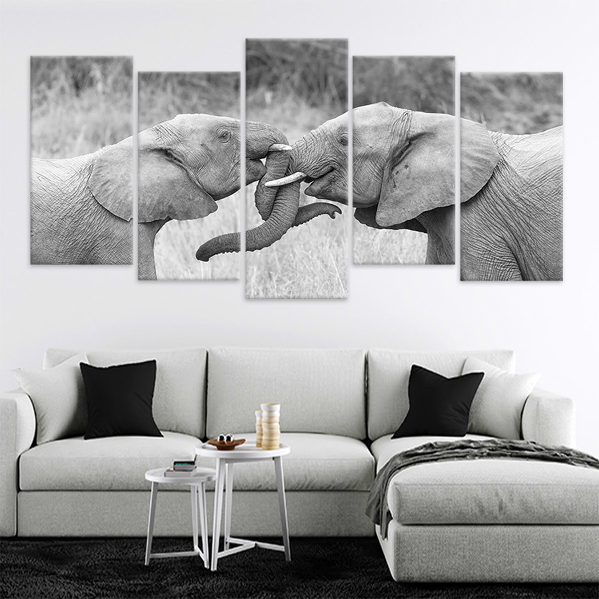 Loving Elephants Wall Art Canvas-Stunning Canvas Prints