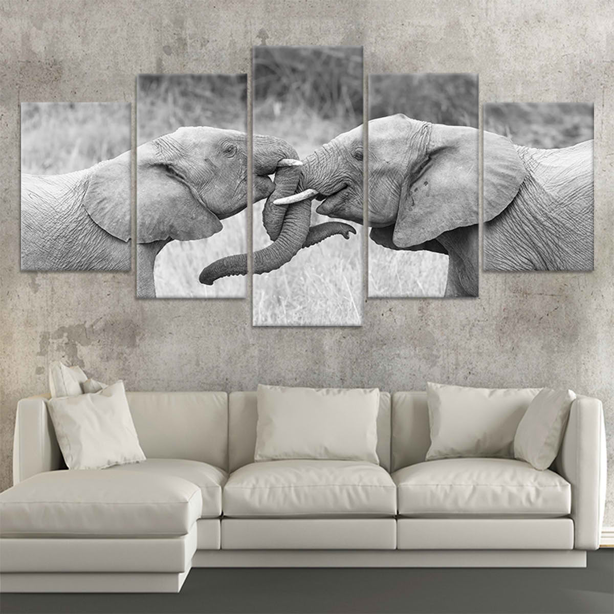 Loving Elephants Wall Art Canvas-Stunning Canvas Prints