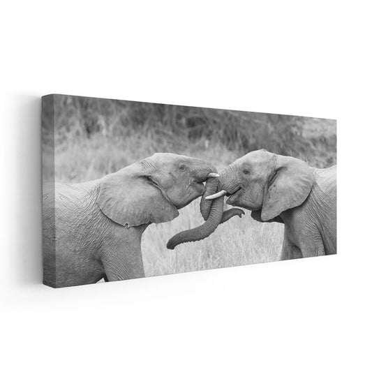 Loving Elephants Wall Art Canvas-Stunning Canvas Prints