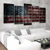 Rustic USA Flag Wall Art Canvas Print-Stunning Canvas Prints