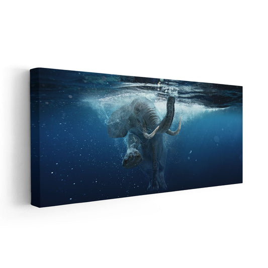 Underwater Elephant Wall Art Canvas-Stunning Canvas Prints