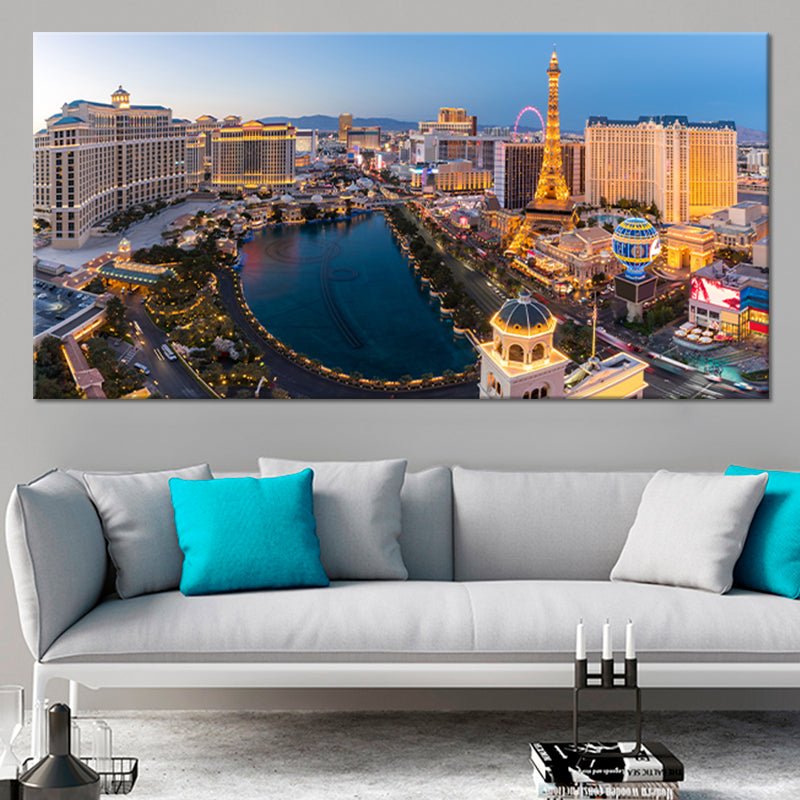 Las Vegas Skyline Throw Pillow 