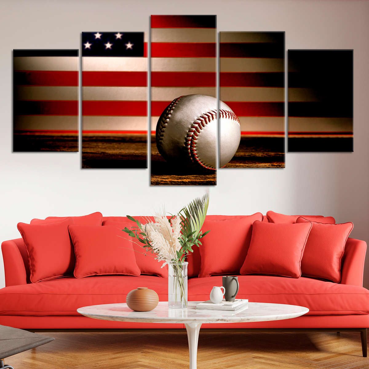 Baseball American Flag