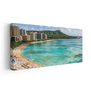 Hawaii Waikiki Beach Wall Art Canvas-Stunning Canvas Prints