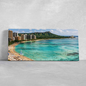 Hawaii Waikiki Beach Wall Art Canvas-Stunning Canvas Prints