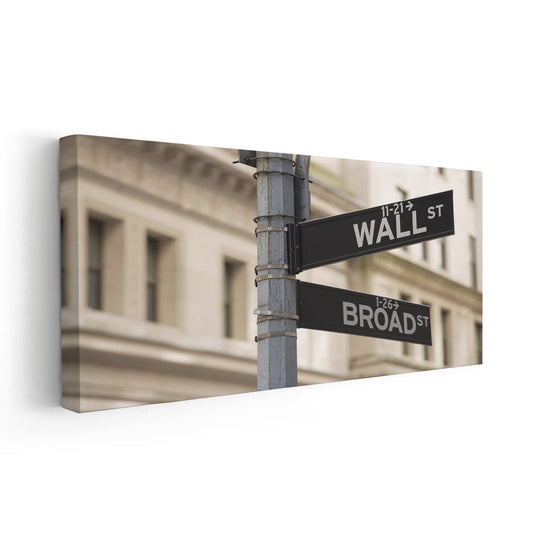 Wall Street Sign Wall Art Canvas-Stunning Canvas Prints