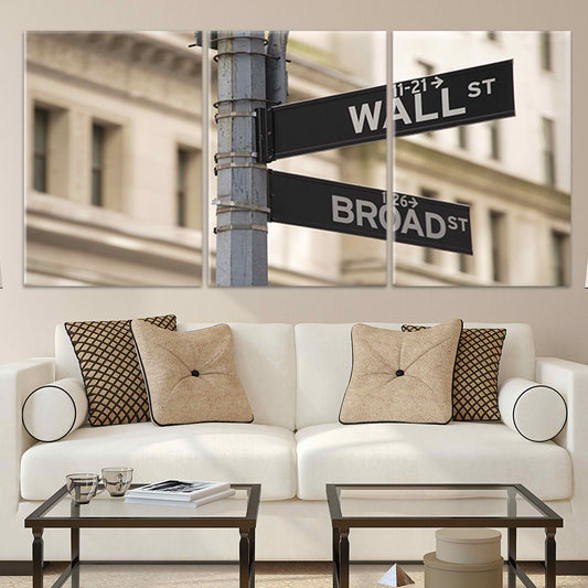 Wall Street Sign Wall Art Canvas-Stunning Canvas Prints