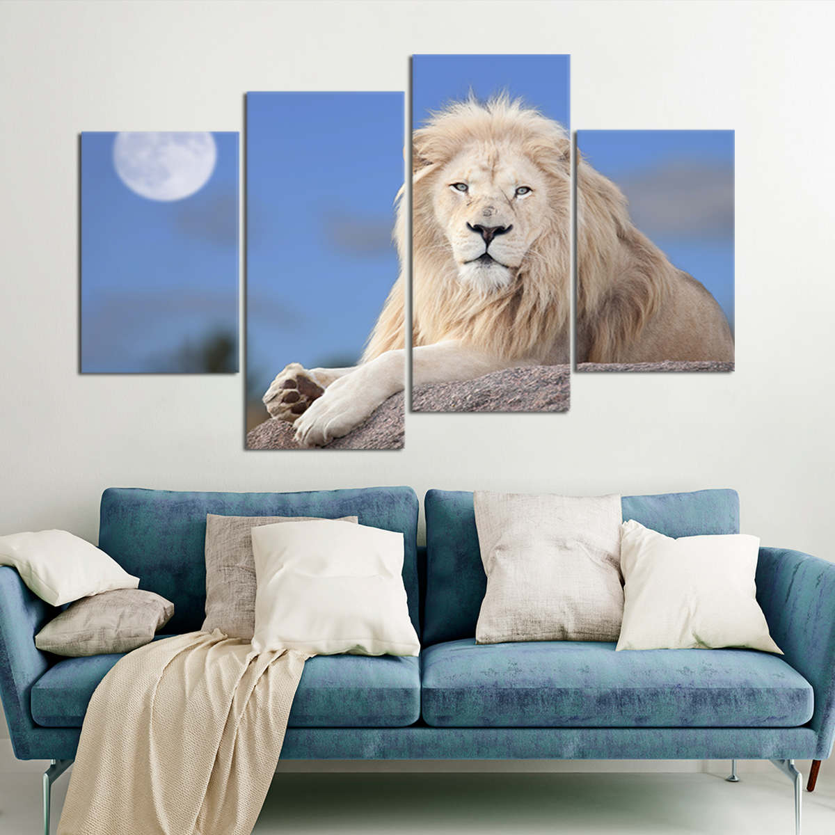 White King Lion Wall Art Canvas-Stunning Canvas Prints