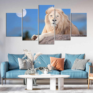 White King Lion Wall Art Canvas-Stunning Canvas Prints