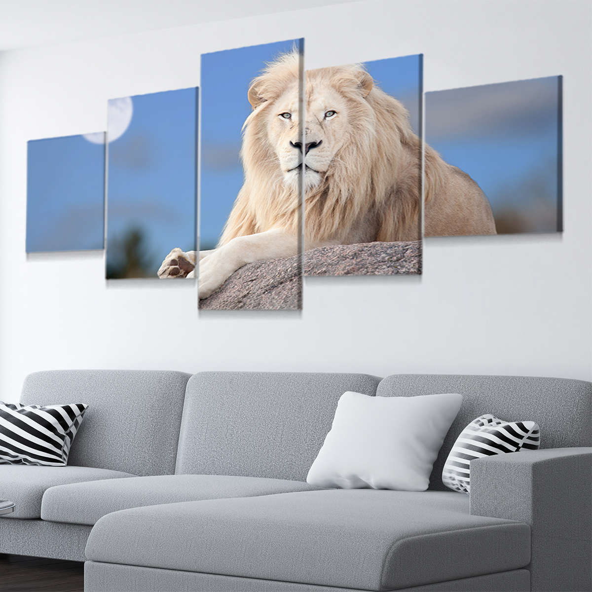 White King Lion Wall Art Canvas-Stunning Canvas Prints