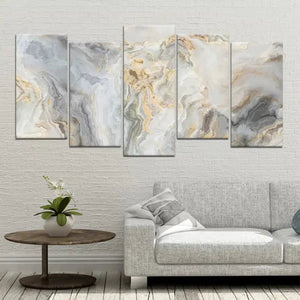 Silver Marble Canvas Wall Art Set l by Stunning Canvas Prints