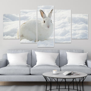 Cute White rabbit Wall Art Canvas-Stunning Canvas Prints