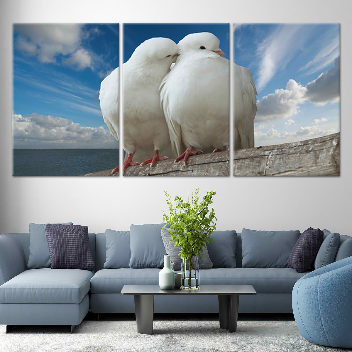 Loving Doves Wall Art Canvas-Stunning Canvas Prints