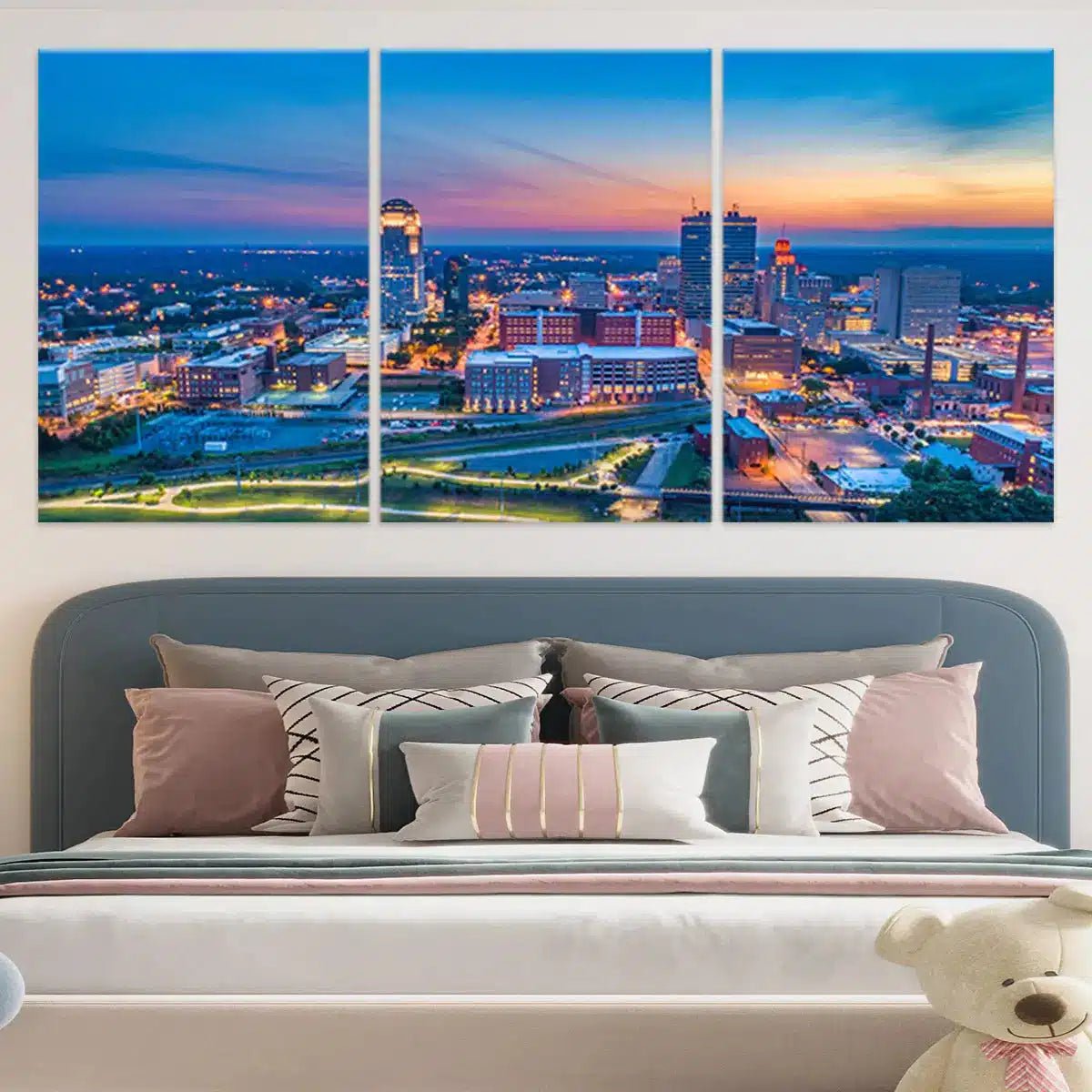 Winston Salem Skyline Wall Art Canvas-Stunning Canvas Prints