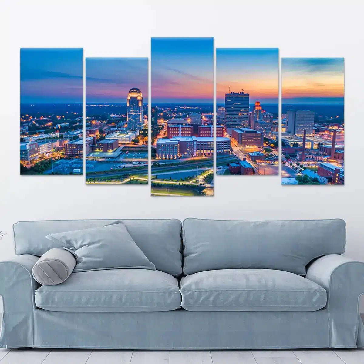 Winston Salem Skyline Wall Art Canvas-Stunning Canvas Prints