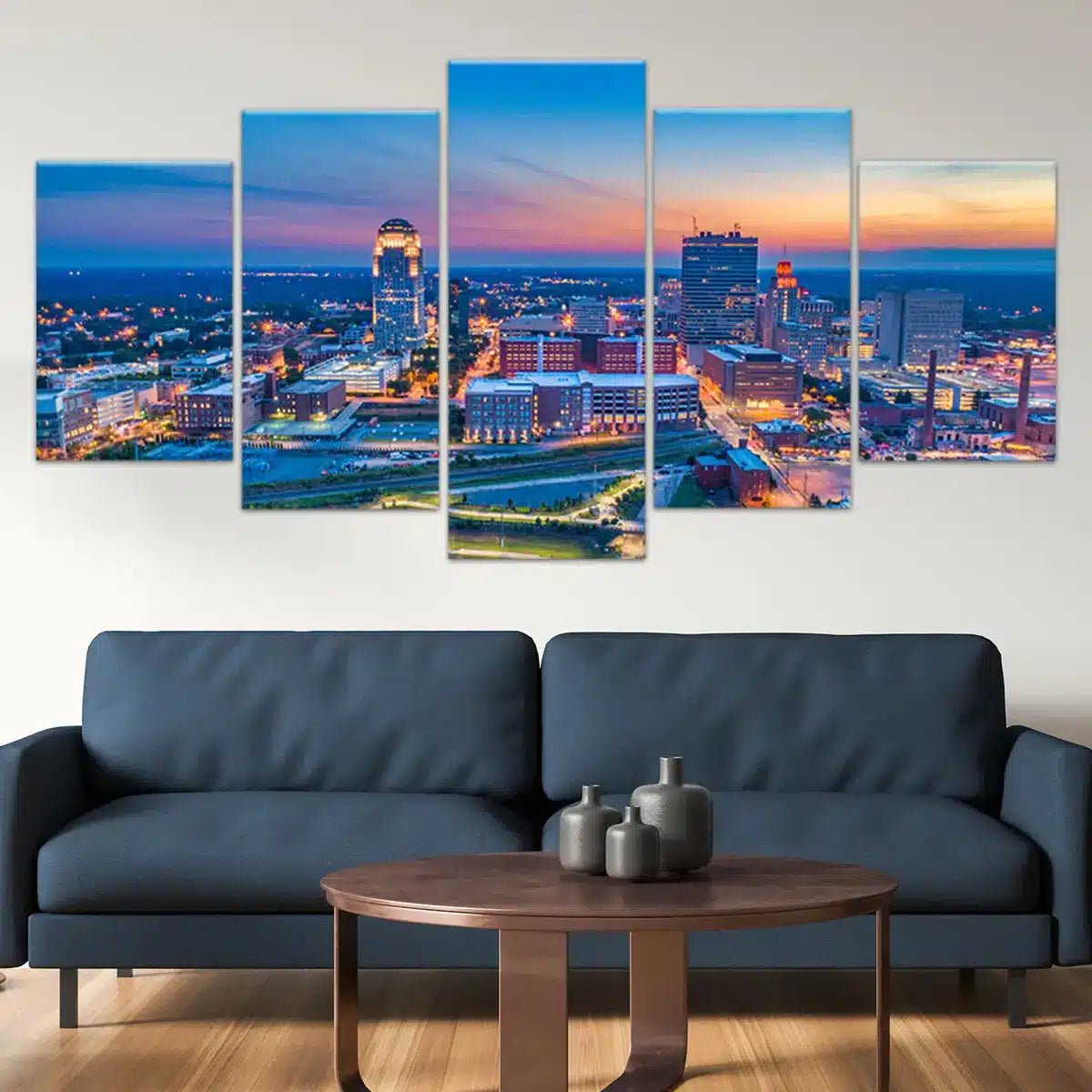 Winston Salem Skyline Wall Art Canvas-Stunning Canvas Prints