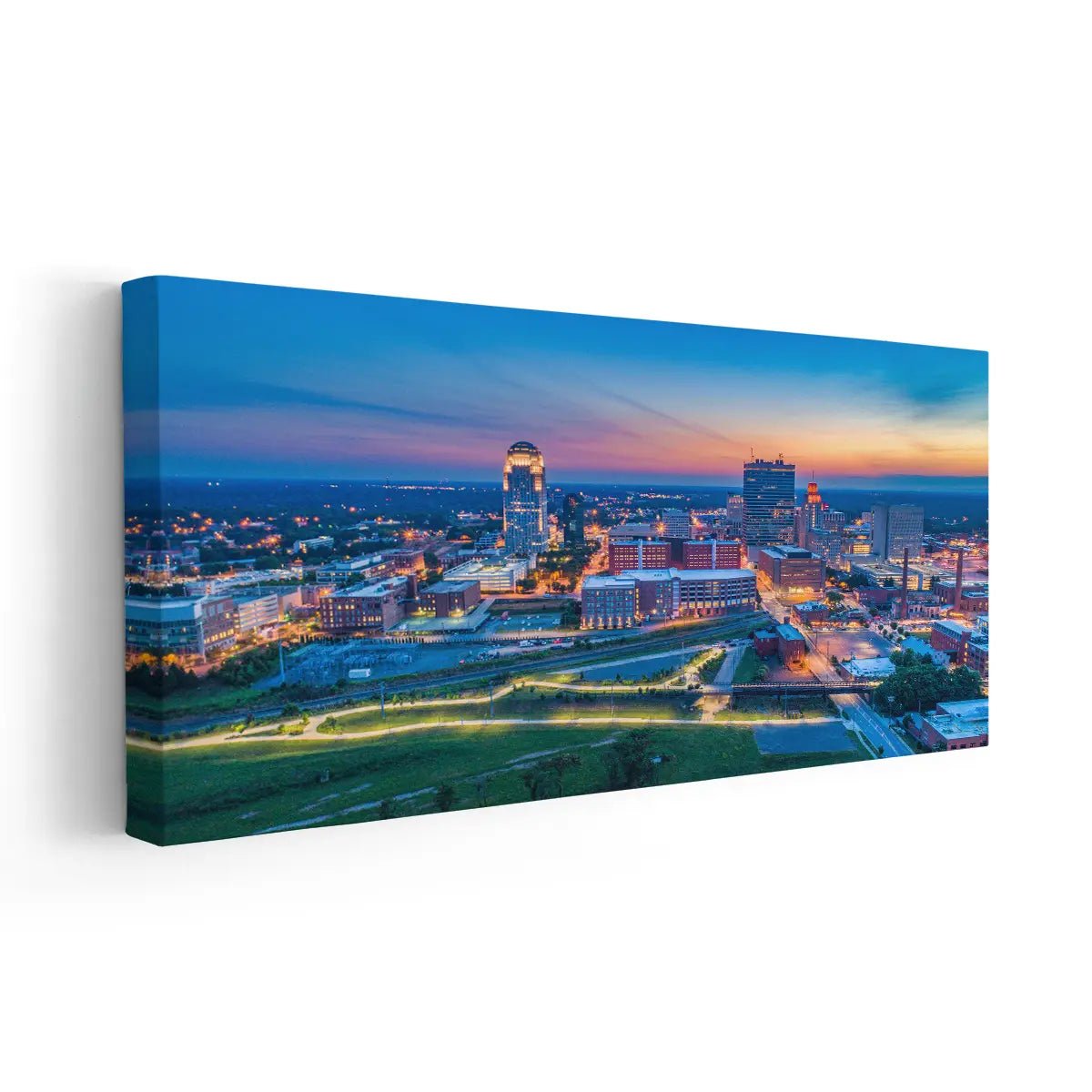 Winston Salem Skyline Wall Art Canvas-Stunning Canvas Prints