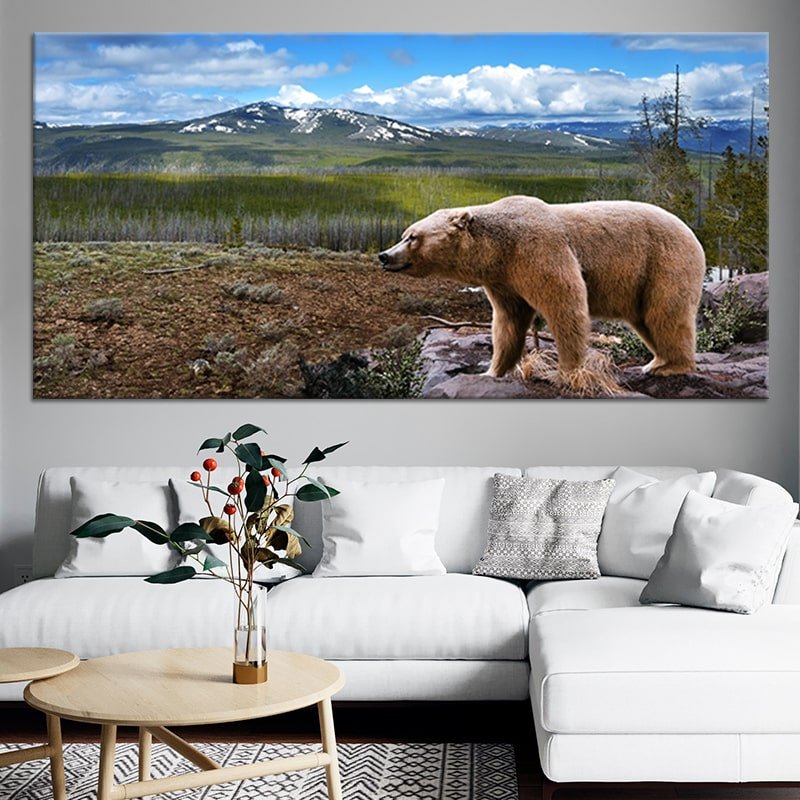 Yellowstone Grizzly Bear Wall Art Canvas-Stunning Canvas Prints