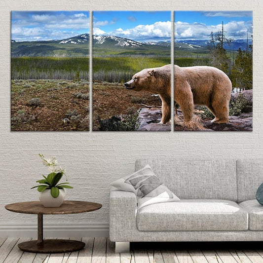 Yellowstone Grizzly Bear Wall Art Canvas-Stunning Canvas Prints