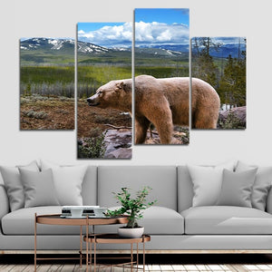 Yellowstone Grizzly Bear Wall Art Canvas-Stunning Canvas Prints