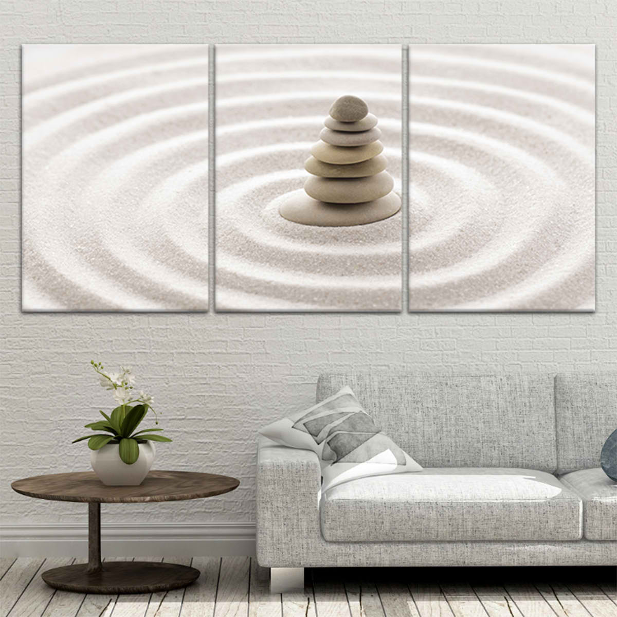 Zen Stones On Sand Wall Art Canvas Print-Stunning Canvas Prints