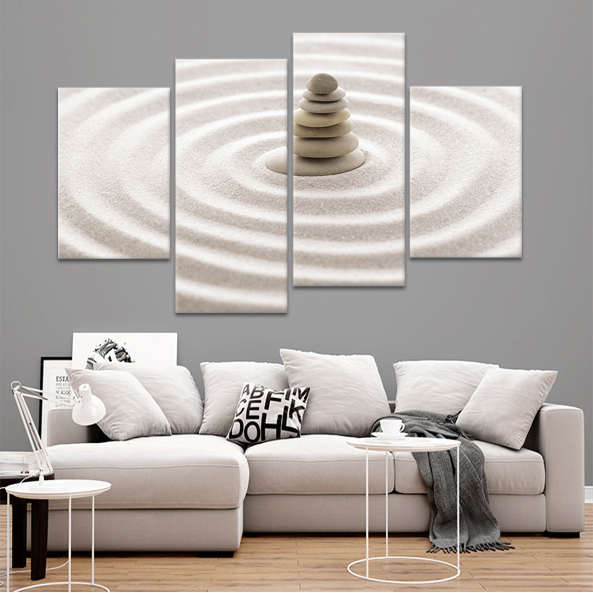 Zen Stones On Sand Wall Art Canvas Print-Stunning Canvas Prints