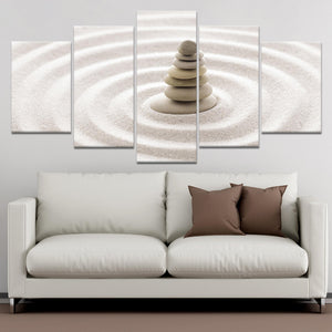 Zen Stones On Sand Wall Art Canvas Print-Stunning Canvas Prints