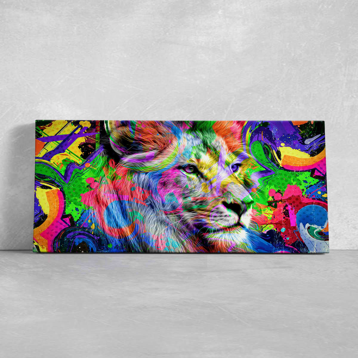 Abstract Lion Head Wall Art Canvas-Stunning Canvas Prints