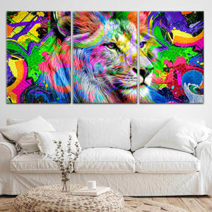 Abstract Lion Head Wall Art Canvas-Stunning Canvas Prints