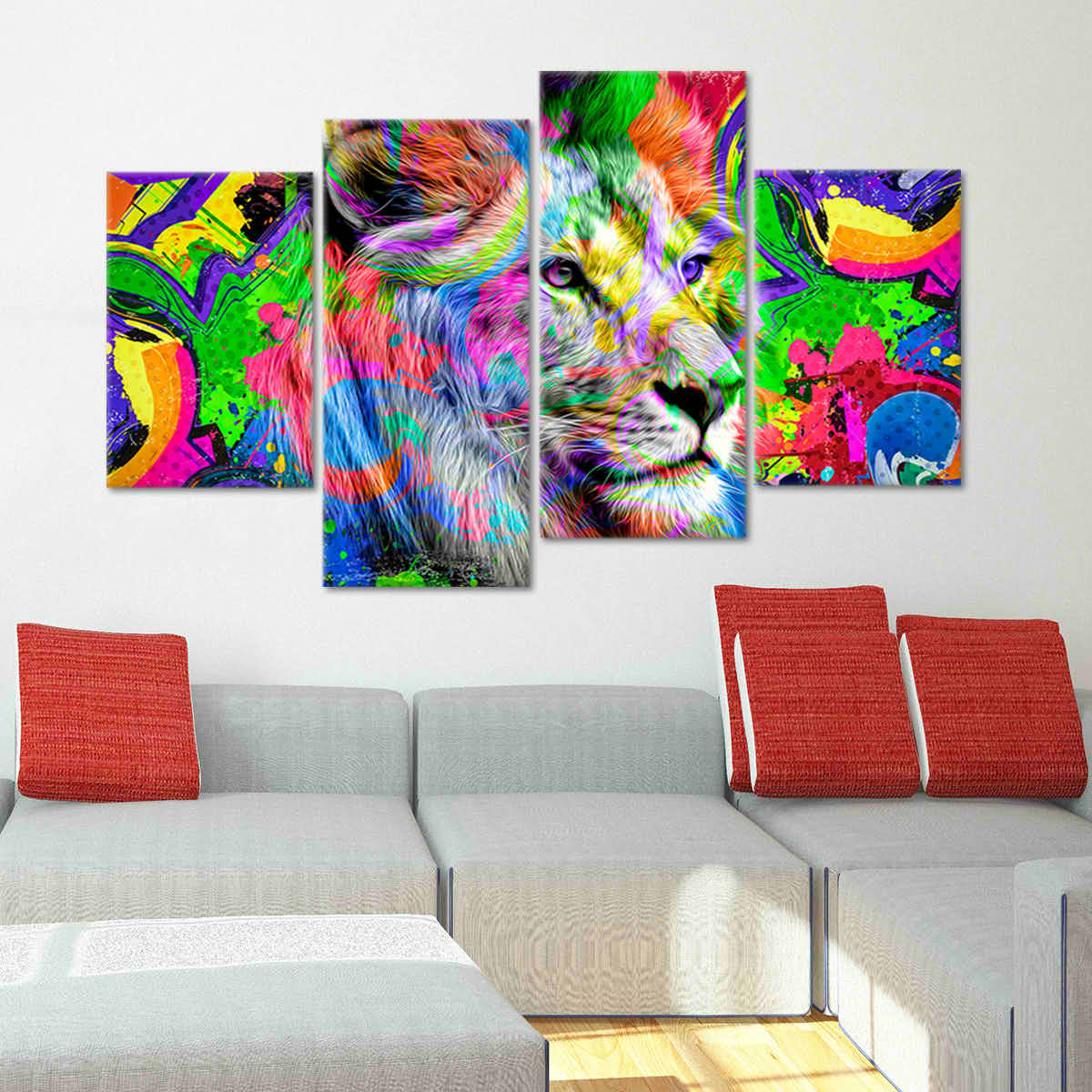 Abstract Lion Head Wall Art Canvas-Stunning Canvas Prints