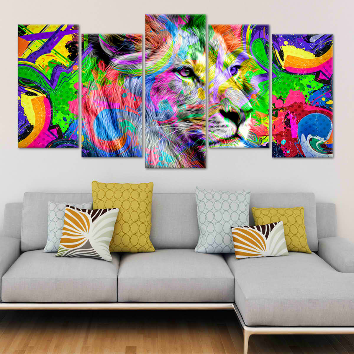 Abstract Lion Head Wall Art Canvas-Stunning Canvas Prints