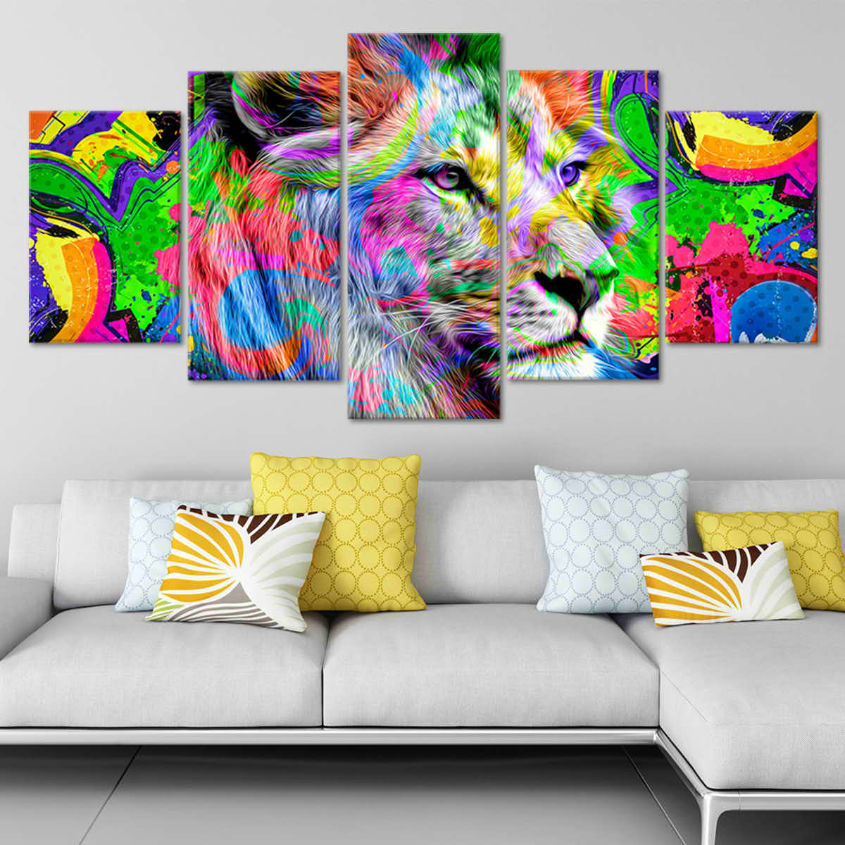 Abstract Lion Head Wall Art Canvas-Stunning Canvas Prints