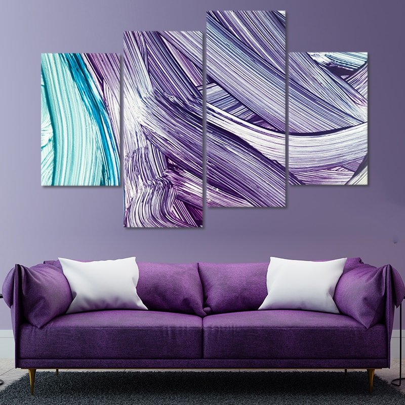 Abstract Lavender Waves Wall Art-Stunning Canvas Prints