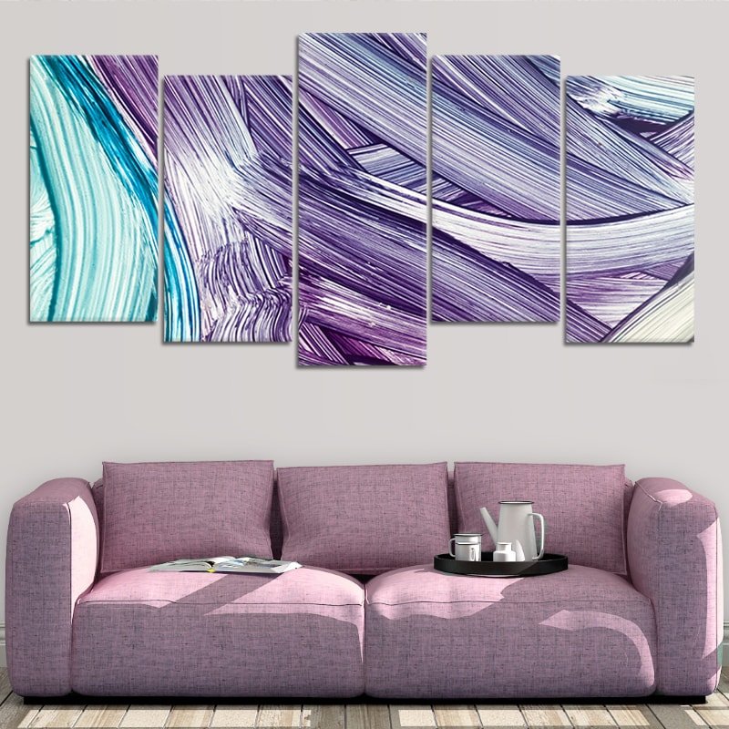 Abstract Lavender Waves Wall Art-Stunning Canvas Prints