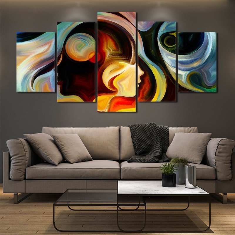 Abstract Colorful Mind Canvas Wall Art Set l by Stunning Canvas Prints