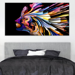 Colorful Abstract Portrait Wall Art For bedroom Wall-Stunning Canvas Prints