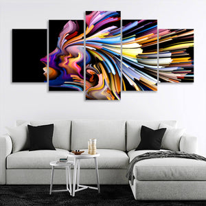 Colorful Abstract Portrait Wall Art For bedroom Wall-Stunning Canvas Prints