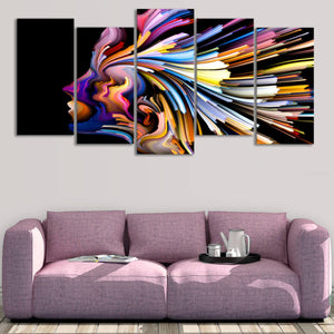 Colorful Abstract Portrait Wall Art For bedroom Wall-Stunning Canvas Prints