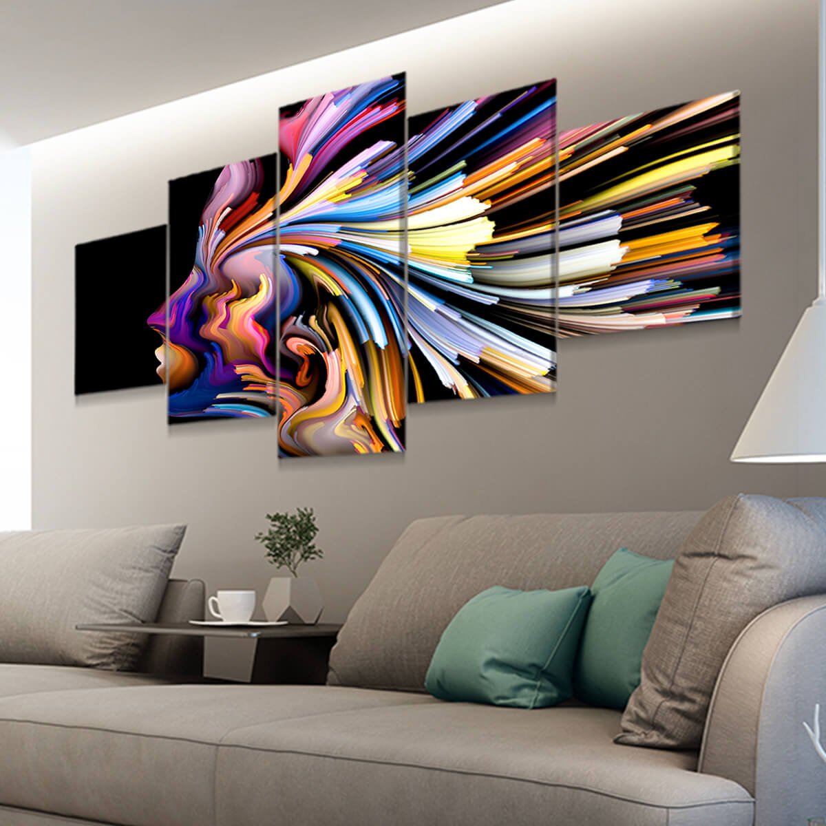 Colorful Abstract Portrait Wall Art For bedroom Wall-Stunning Canvas Prints