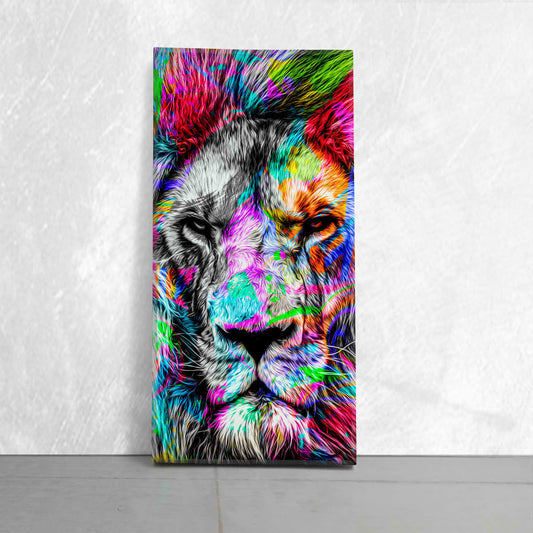 Abstract Lion Head Vertical Wall Art Canvas-Stunning Canvas Prints