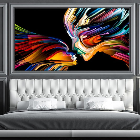 Large Colorful Romantic Couple Wall Art For Bedroom Wall-Stunning Canvas Prints