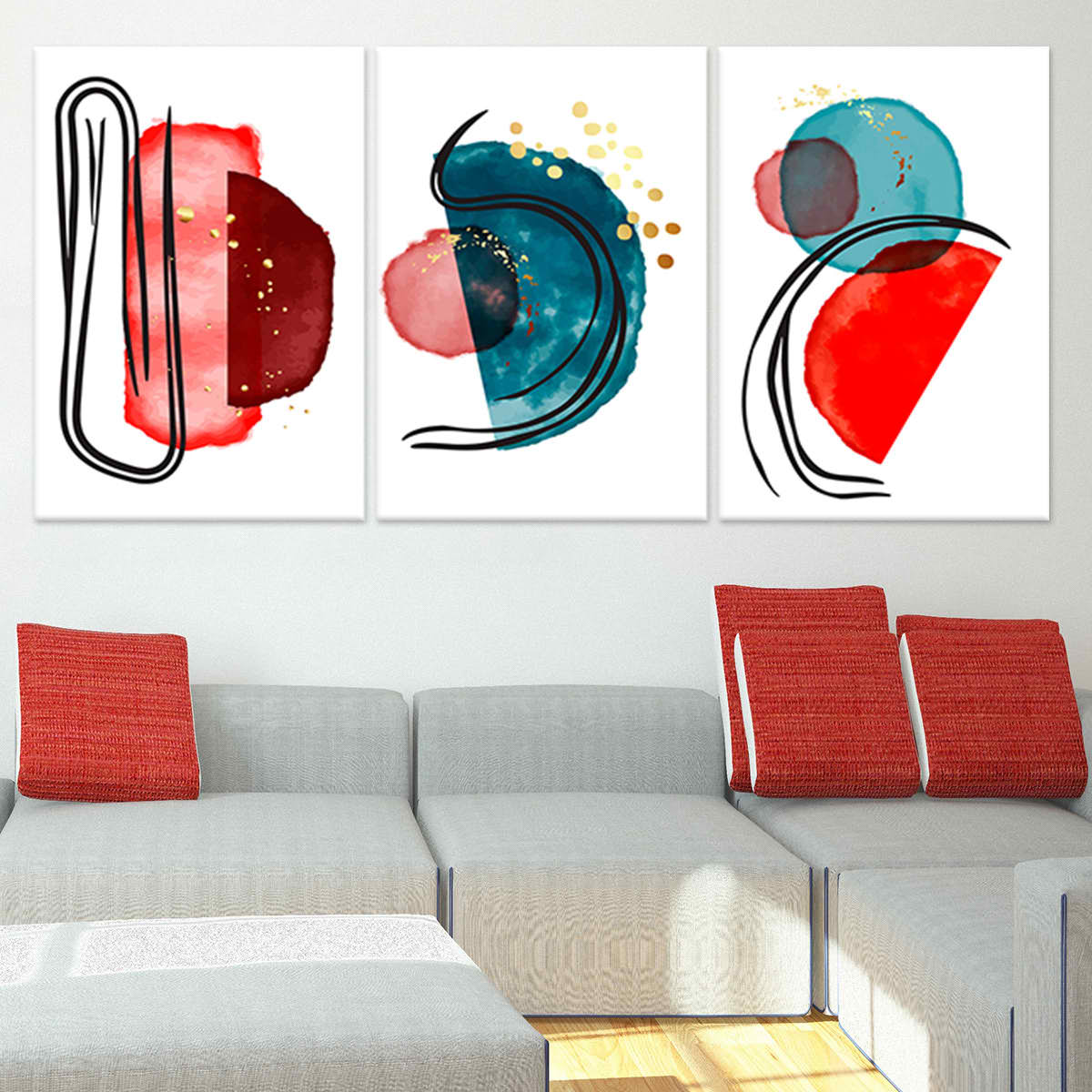 Modern Abstract Shapes Wall Art-Stunning Canvas Prints