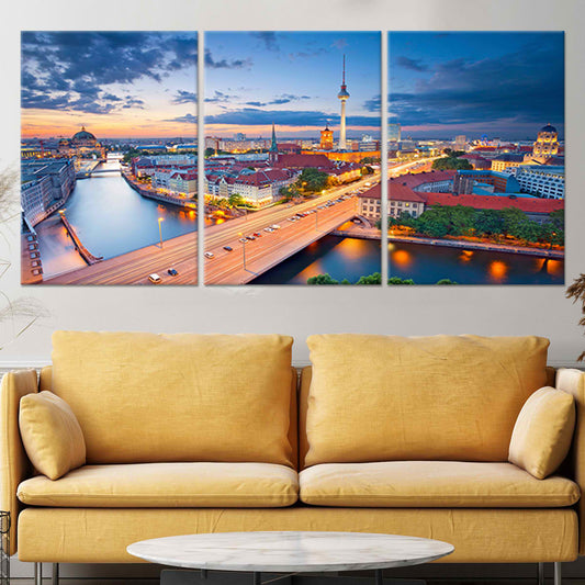 Berlin Skyline Wall Art Canvas-Stunning Canvas Prints