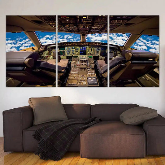 Aircraft Cockpit Wall Art-Stunning Canvas Prints