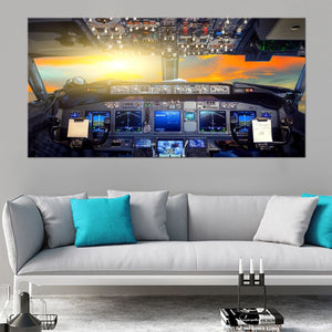 Airplane Cockpit Wall Art Canvas Print-Stunning Canvas Prints