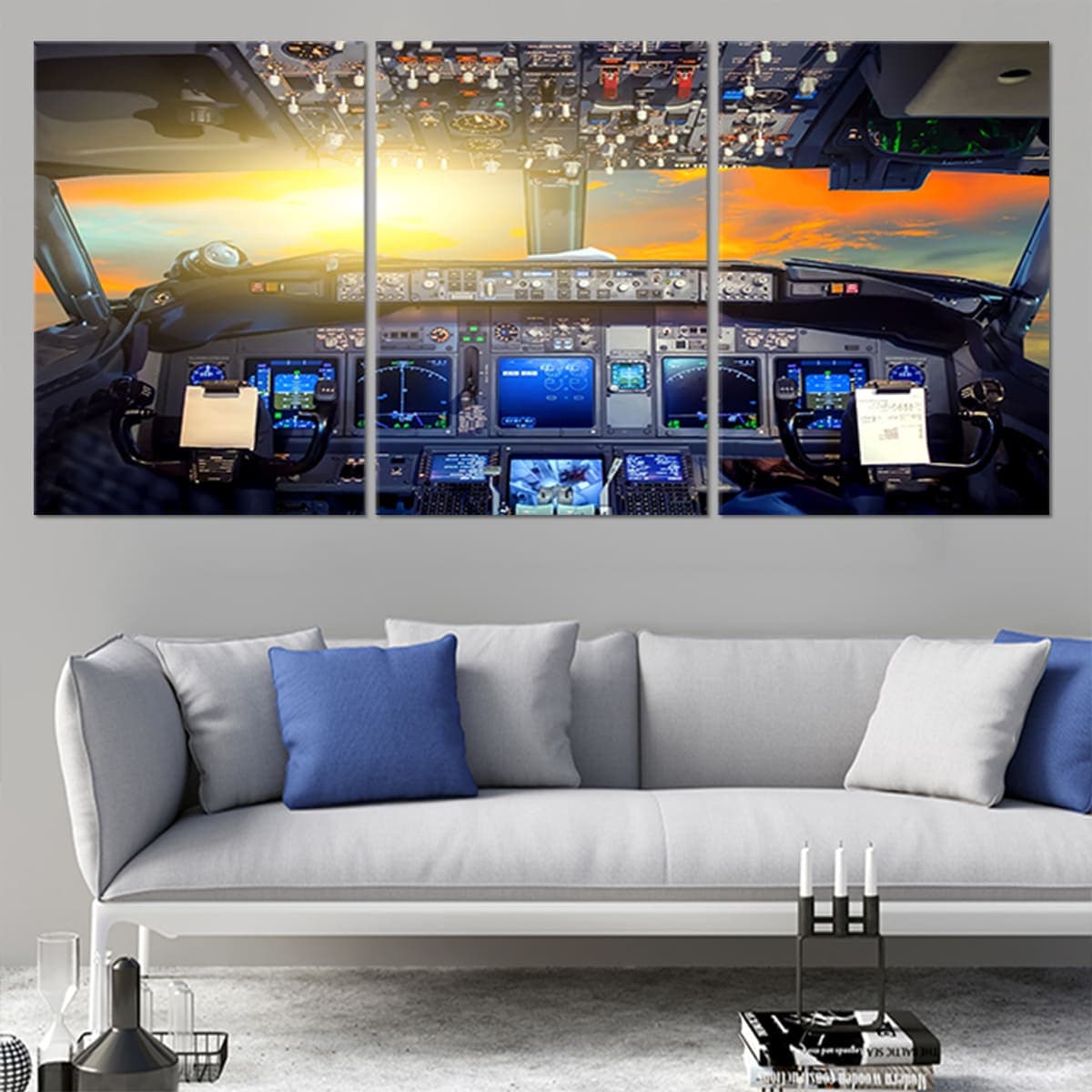 Airplane Cockpit Wall Art Canvas Print-Stunning Canvas Prints