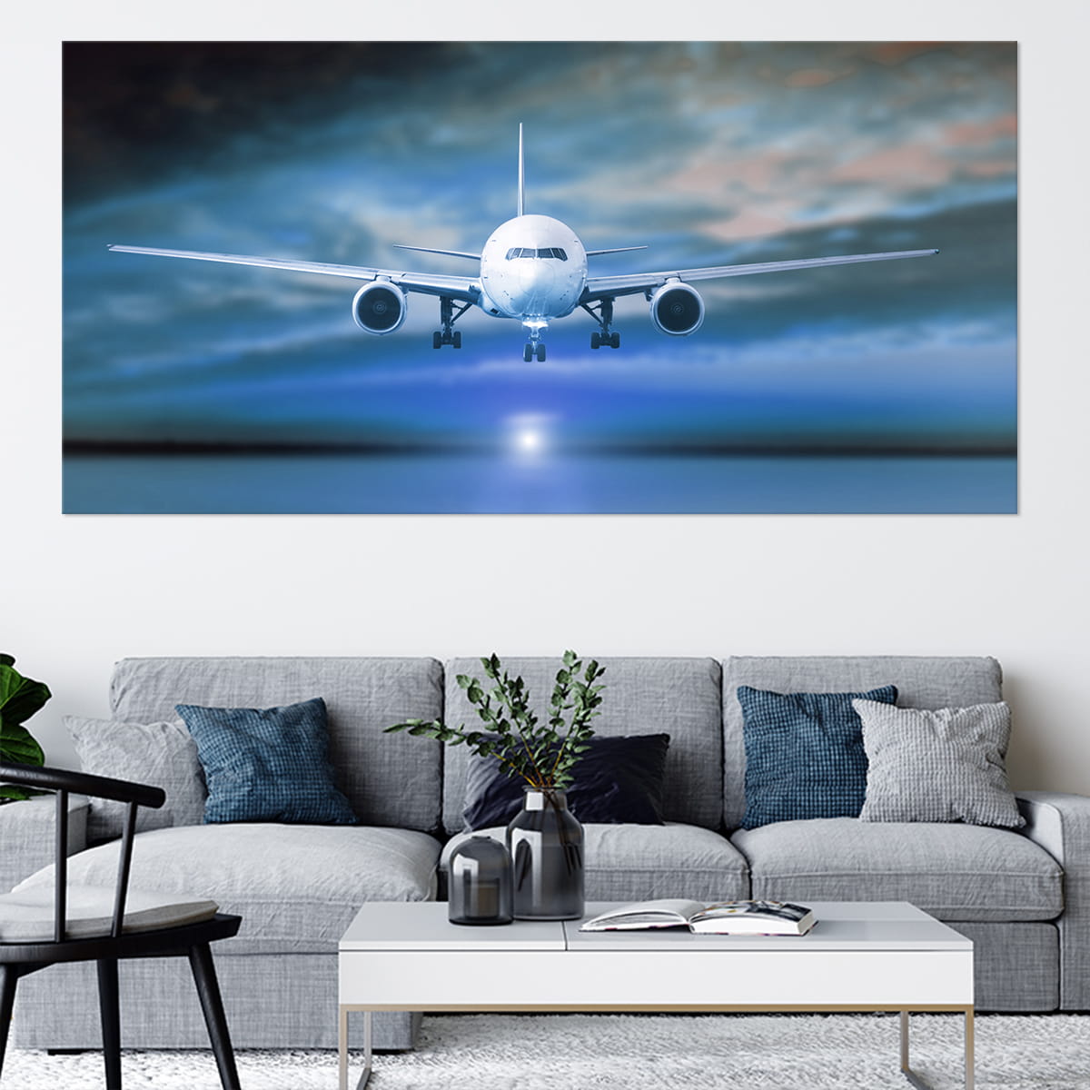 Landing Plane Wall Art Canvas Print-Stunning Canvas Prints