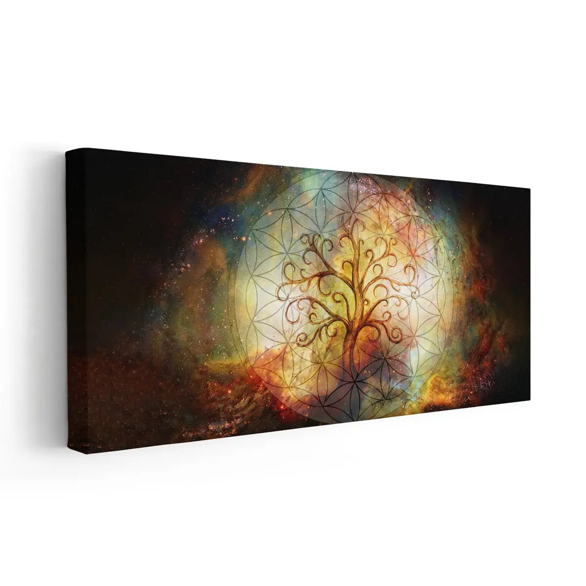 Colourful Tree of Life Canvas Wall Art Prints for Living Room Pictures  Abstract