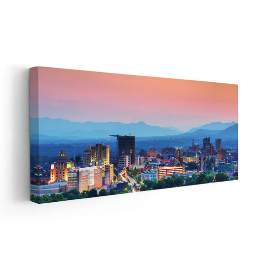 Asheville Skyline Wall Art Canvas-Stunning Canvas Prints